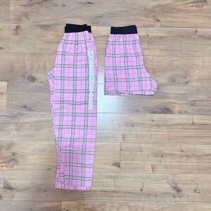Set of boxercraft Women Pink and Black Plaid Leggings and Short